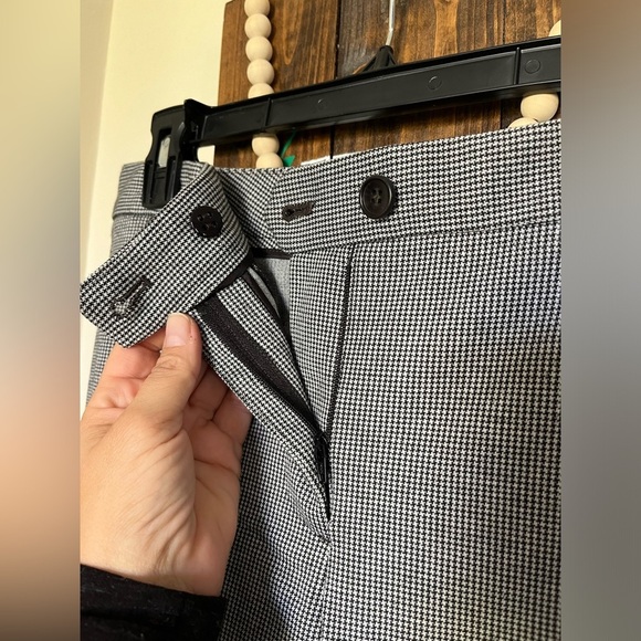 Talbots Houndstooth Pants Black Formal Straight Ankle Work Pants, Women’s Size 8 - Picture 7 of 16